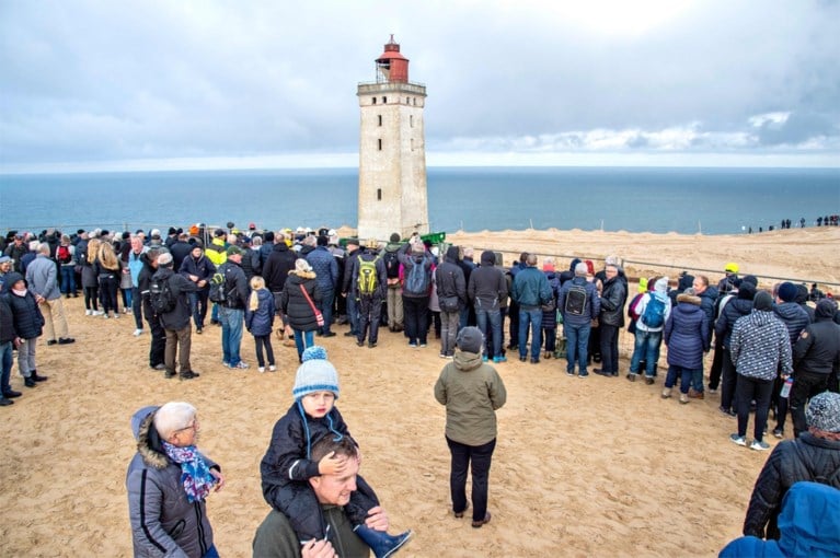 Denen verhuizen iconische vuurtoren van 722 ton 70 meter landinwaarts