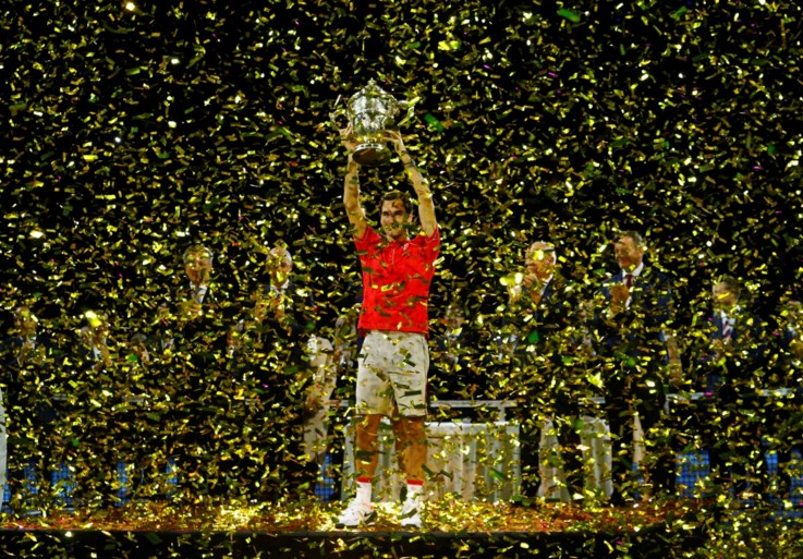 Roger Federer is voor de tiende keer aan het feest in eigen Bazel