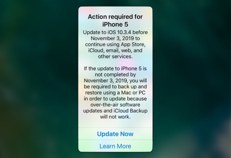 Apple waarschuwt eigenaars iPhone 5: “Update toestel onmiddellijk”