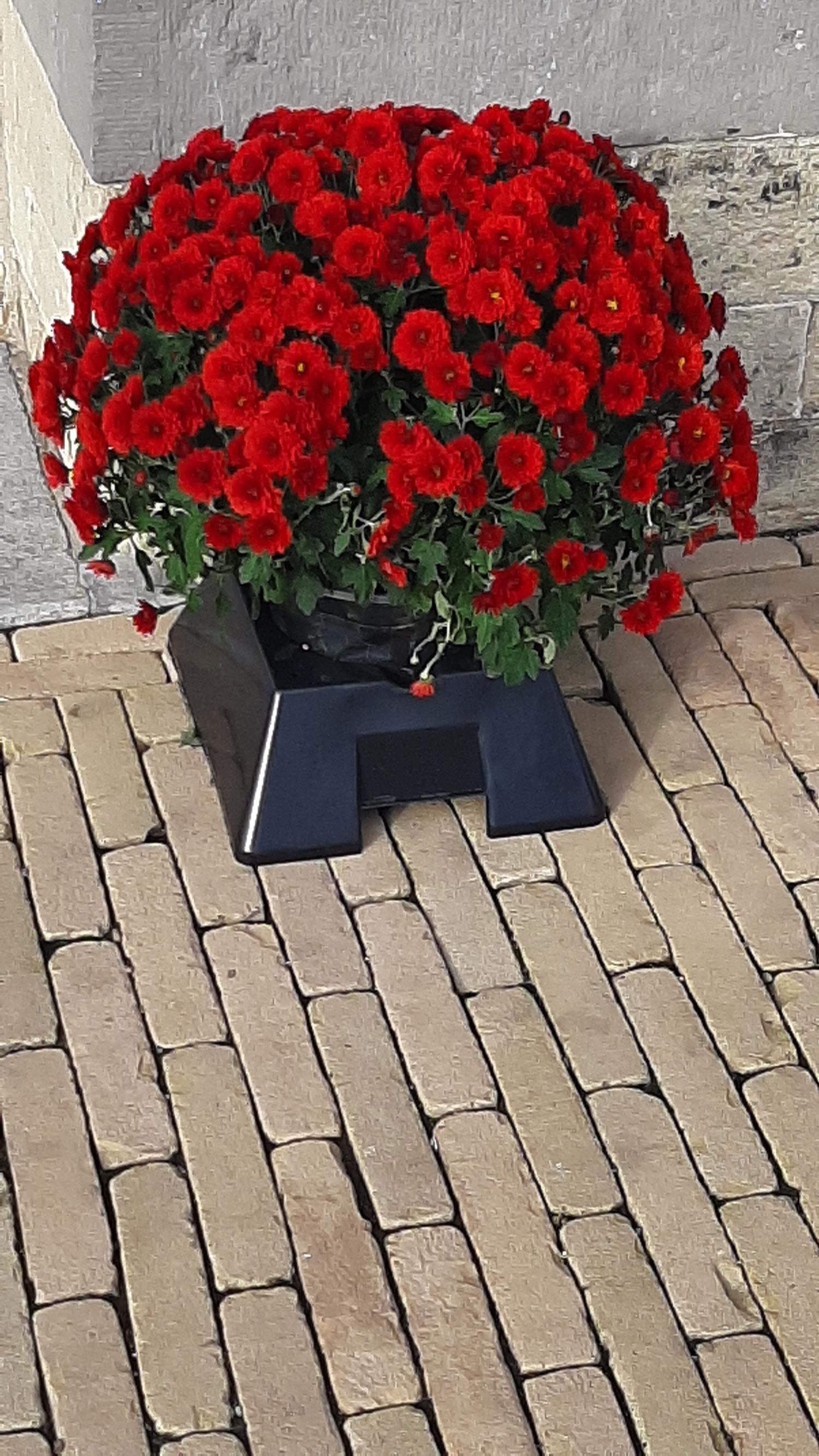 Duurzame bloempothouders houden begraafplaatsen netjes