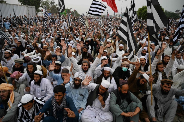 Grootschalige islamitische betoging in Pakistaanse hoofdstad tegen regering