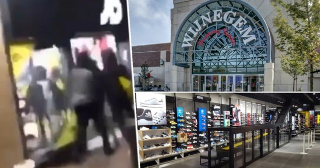Waterkanon bij Wijnegem Shopping Center om relschoppers af te schrikken