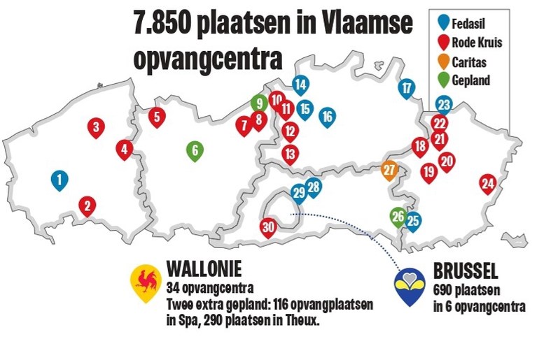 Nog voor het einde van het jaar 1.000 extra bedden nodig in asielcentra: hoogste piek in vier jaar