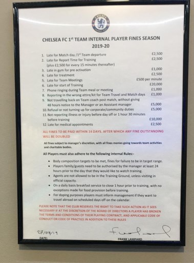 Te laat voor training? 23.000 euro boete! Frank Lampard lacht er niet mee bij Chelsea