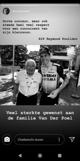 Mathieu van der Poel rouwt om overlijden grootvader Poulidor: “Altijd zo fier”