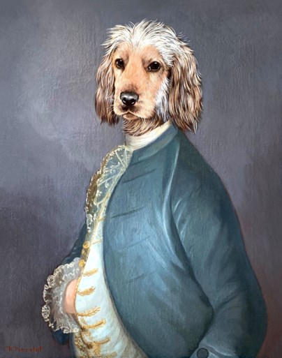 Laurent krijgt hondenschilderij maar heeft ook tijd voor Delphine Boël