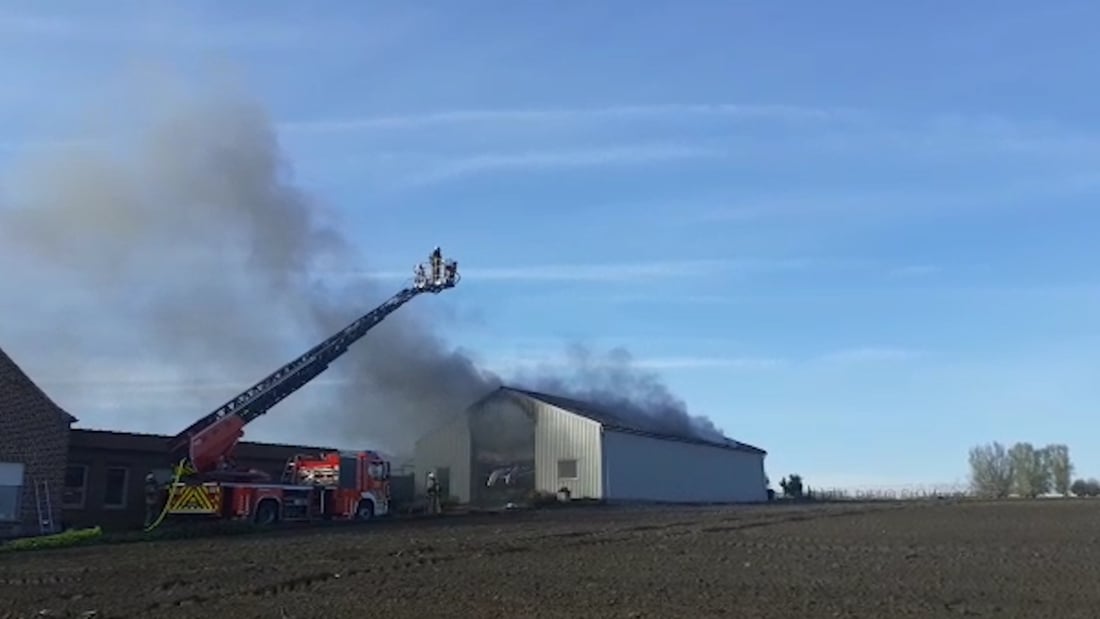 Asbest vrijgekomen bij zware brand in Heestert, bewoners moeten ramen dicht houden