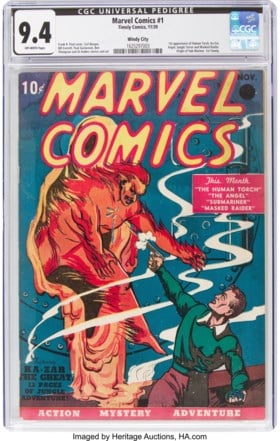 Eerste Marvel-strip geveild voor recordbedrag van 1,2 miljoen dollar
