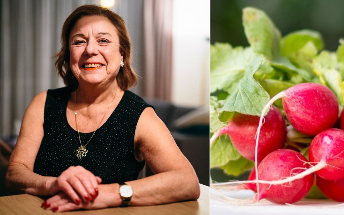 Sonia struikelt in supermarkt over radijs: “Als dat <I>knolleke </I>bij de mosterd lag, kreeg ik alle medische kosten wel terug”