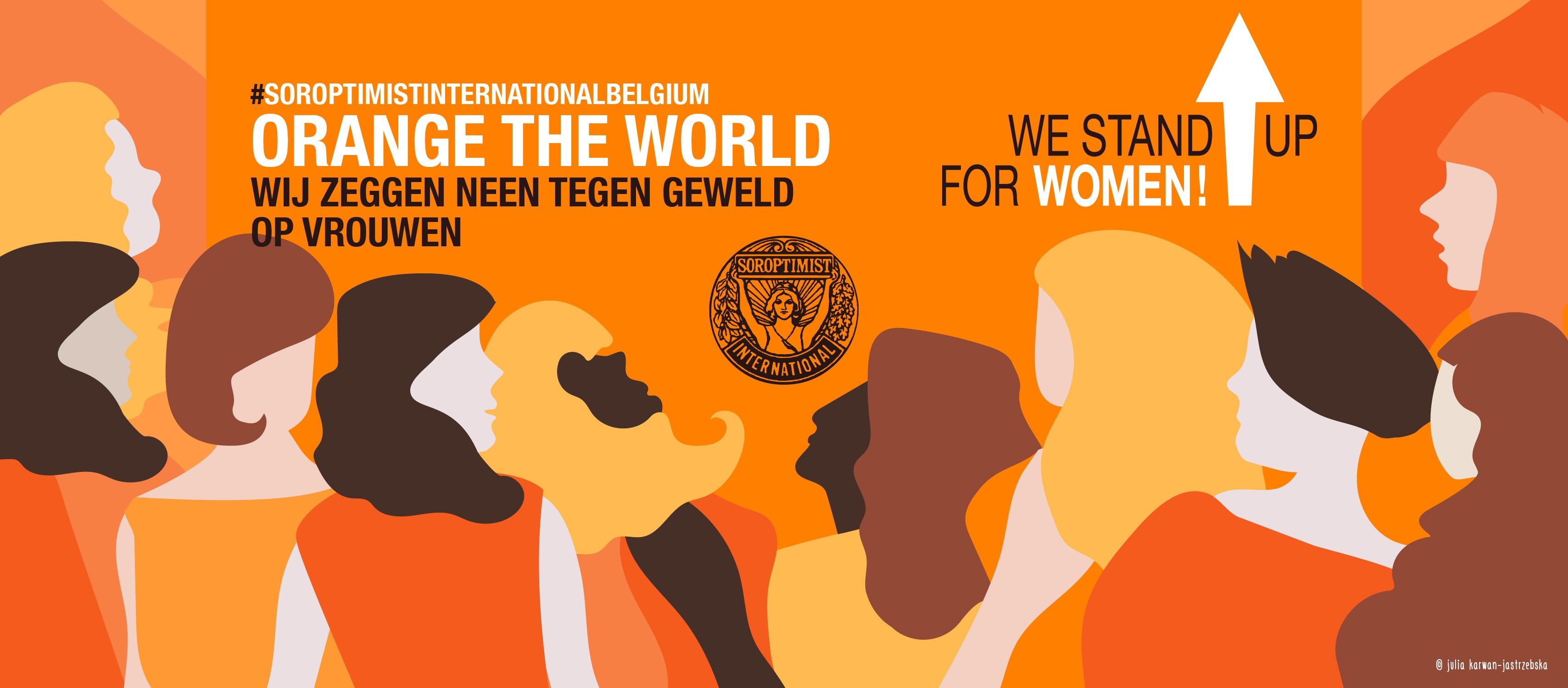 Soroptimist Club Beersel steunt “Orange the world”