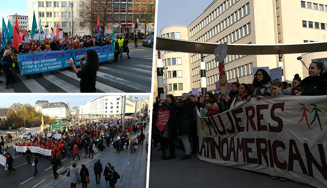 10.000 Betogers Trekken Door Brussel Om Geweld Tegen Vrouwen Aan Te ...