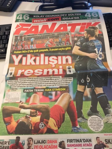 Turkse pers in zak en as na late gelijkmaker van Club Brugge: “Is dit hoe het voorbestemd was?”