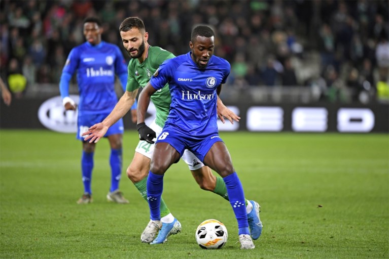 AA Gent kwalificeert zich met tien man voor de knock-outfase van de Europa League na matig gelijkspel in Saint-Etienne