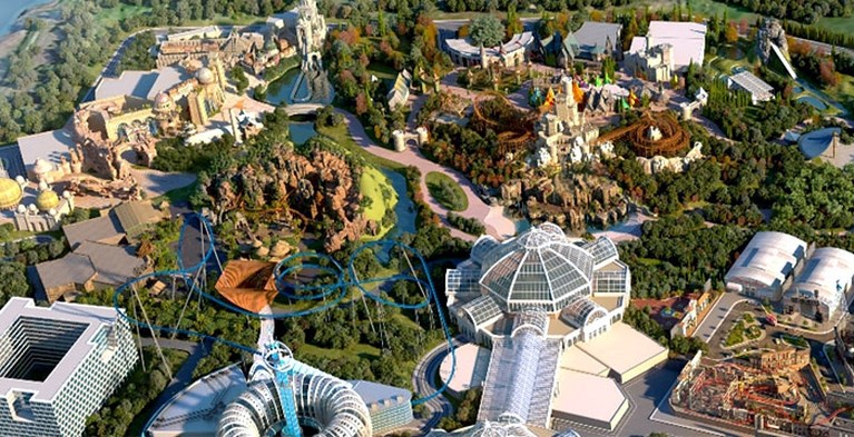 Gigantisch attractiepark opent over vijf jaar de deuren: kijk nu al even rond