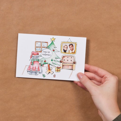 Peter Van de Veire ontwerpt samen met dochter vijf kerstkaartjes: “Haar tekeningen zeggen meer dan mijn woorden”
