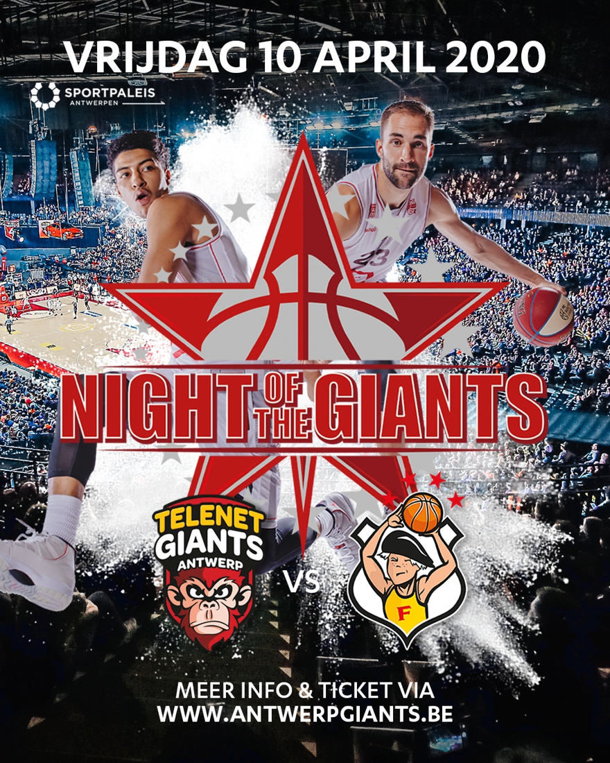 Tiende “Night of the Giants” in Sportpaleis van Antwerpen: wordt Belgisch toeschouwersrecord gebroken tegen Oostende?