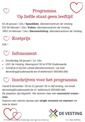 Met de rollator naar de speeddate: Sociaal Huis organiseert datingtraject op maat van zestigplussers