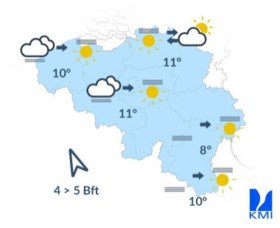 Droge dag met zachte temperaturen