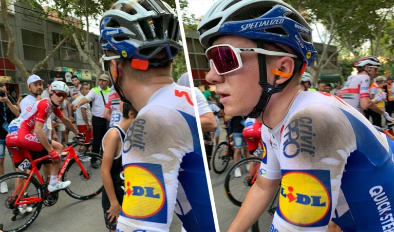 Remco Evenepoel meteen tegen de grond maar hij verliest dan toch geen tijd: “Ik weet niet eens hoe het is gebeurd”