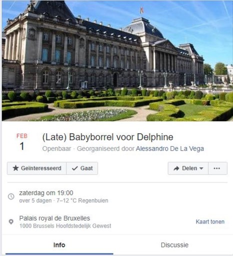Late babyborrel voor Delphine Boël (51) “gaat echt door, hoor”