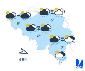 Vandaag wisselvallig met buien, later deze week droger maar kouder