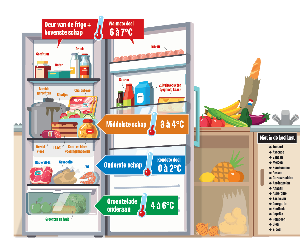 Kaal Dinkarville Zonder twijfel Wat leg je waar in de koelkast? Het kan een groot verschil maken in je  portefeuille | Het Nieuwsblad Mobile