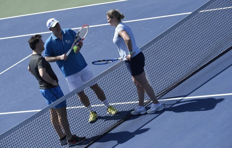 Kim Clijsters traint eerste keer in Dubai voor comeback