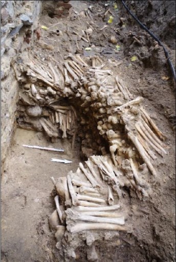 Archeologen ontdekken muren van menselijke beenderen bij opgravingen Sint-Baafskathedraal: “Nog nooit gezien in ons land”