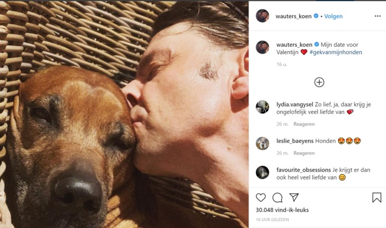 Valerie De Booser en Koen Wauters delen foto voor Valentijn