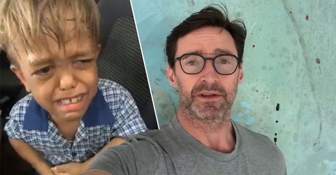 Beroemde acteur Hugh Jackman steekt gepest jongetje (9) een hart onder