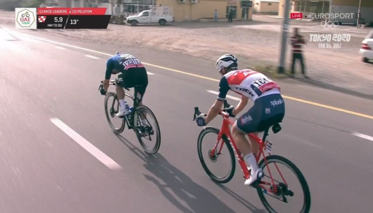 Tweede etappe UAE Tour kolfje naar de hand van Caleb Ewan van Lotto-Soudal, Froome laat het peloton rijden