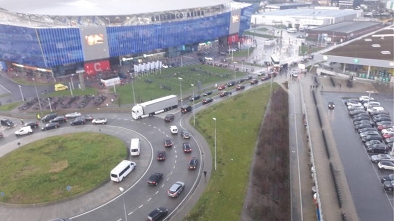Opnieuw ‘Europees’ verkeersinfarct rond Ghelamco Arena