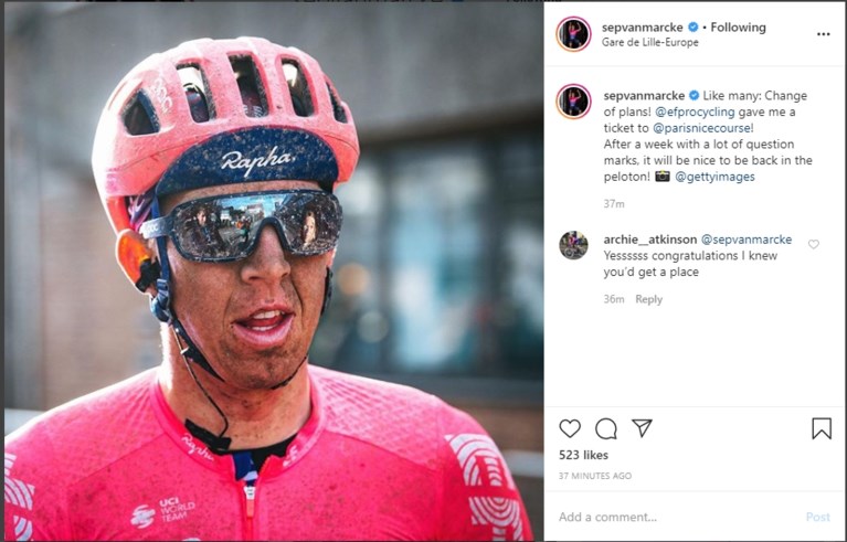 Tiesj Benoot en Sep Vanmarcke verhuizen in laatste instantie naar Parijs-Nice