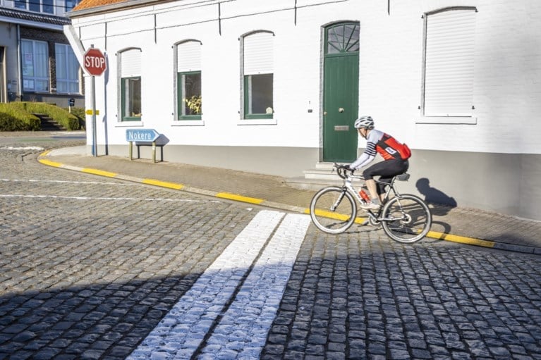 IN BEELD. Geen koers vandaag in Nokere, wel desolate stilte en enkele wielertoeristen