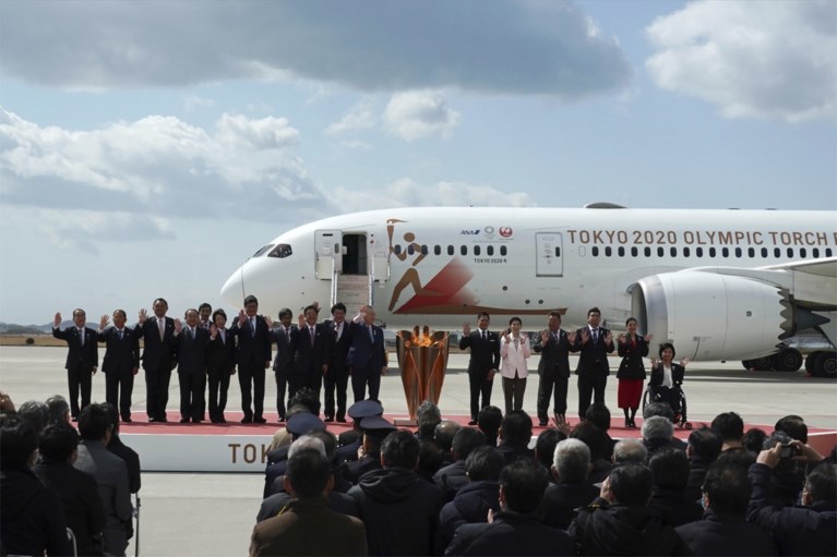 Olympische vlam Tokio 2020 aangekomen in Japan