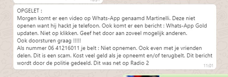 WhatsApp-hoax doet opnieuw de ronde: krijg je dit bericht, stuur het dan zeker niet door