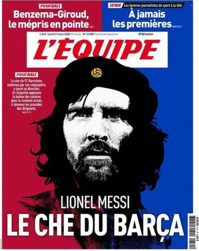 Plots wordt Lionel Messi nu ook de Che Guevara van Barcelona genoemd