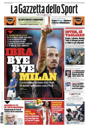 “Zlatan neemt afscheid van Milan en denkt eraan te stoppen met voetballen”