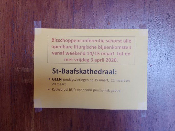 Geen paasmis in Sint-Baafskathedraal, wel livestream op Witte Donderdag