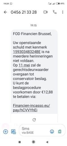 Nieuwe phishing-sms: FOD Financiën dreigt met deurwaarder als u niet betaalt