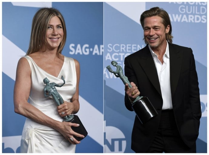 Jennifer Aniston draagt nog steeds haar verlovingsring van Brad Pitt