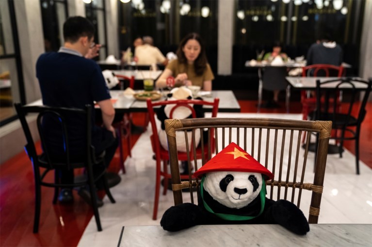 Dit restaurant gebruikt pandaberen voor ‘social distancing’