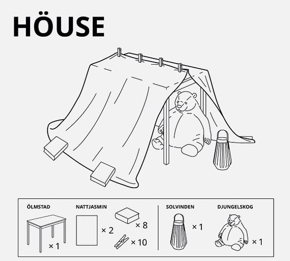 Een fort bouwen in huis? Ikea toont zes keer hoe het moet