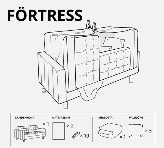 Een fort bouwen in huis? Ikea toont zes keer hoe het moet