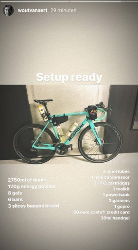 Wout van Aert rijdt een gravelrace van 324 (!) kilometer en neemt mee… een berg materiaal