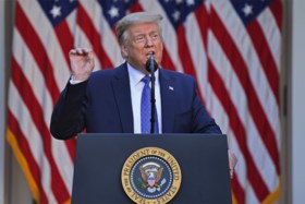 Trump geeft korte toespraak: “Leger inzetten om rellen door Antifa te stoppen”