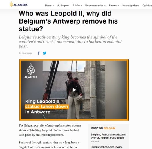 Van de New York Times tot Al-Jazeera: verwijderd standbeeld Leopold II in Ekeren gaat de wereld rond