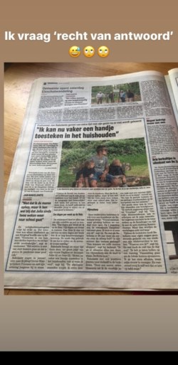 Vrouw van Jan Bakelants is juriste, en dus komt er “recht van antwoord” op uitspraak over het huishouden