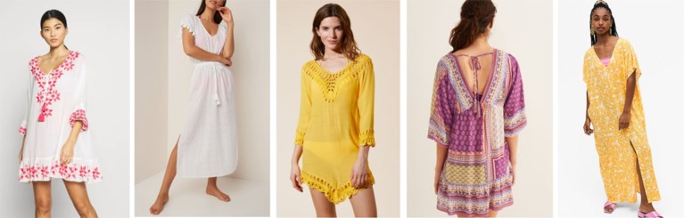 TREND. Kaftans voor aan het (opblaasbaar) zwembad