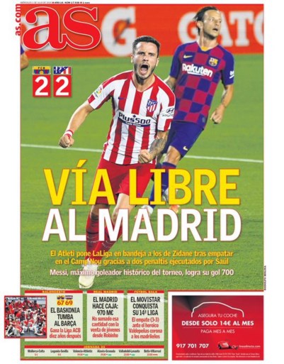 Coach Simeone en Spaanse pers onder de indruk van Carrasco: “Barcelona beefde elke keer hij zich op gang trok”